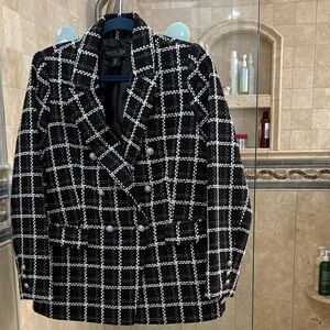 Rachel Zoe Checkered Black and White Blazer. Never worn in perfect condition.